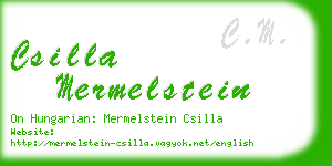csilla mermelstein business card